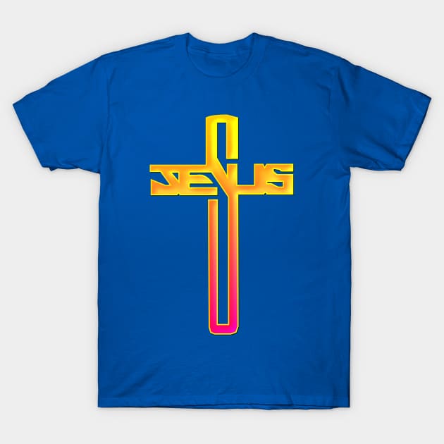 Jesus Cross T-Shirt by AlondraHanley